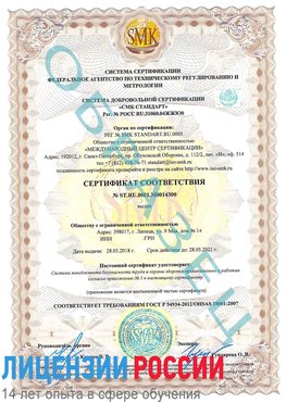 Образец сертификата соответствия Самара Сертификат OHSAS 18001